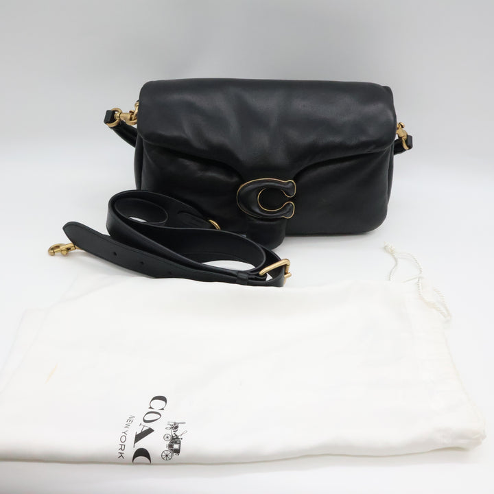 Coach Pillow Tabby 26 Black Leather Handbag