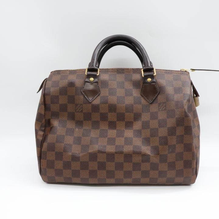 Louis Vuitton Speedy 30 Brown Damier Ebene Handbag