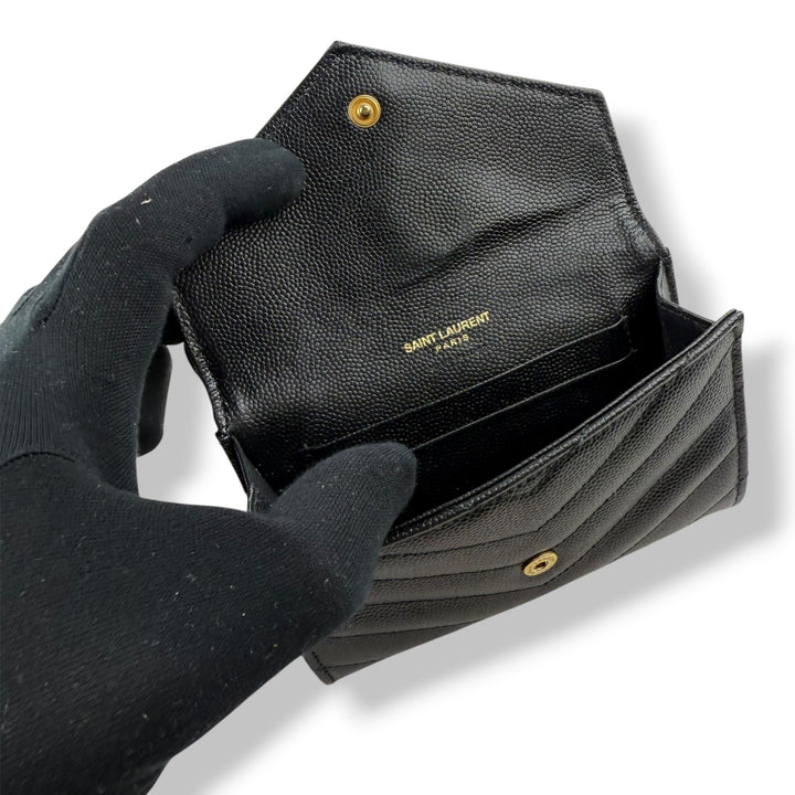 Saint Laurent Small Leather Black Purse