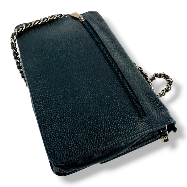 Chanel CC Wallet on Chain Timeless Black Caviar Leather