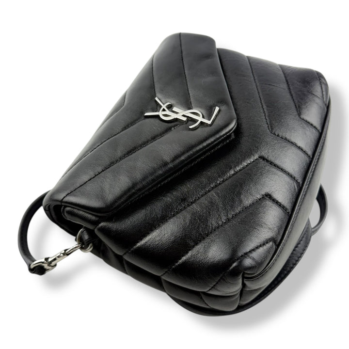 Saint Laurent YSL Black Toy LouLou Quilted Leather Handbag