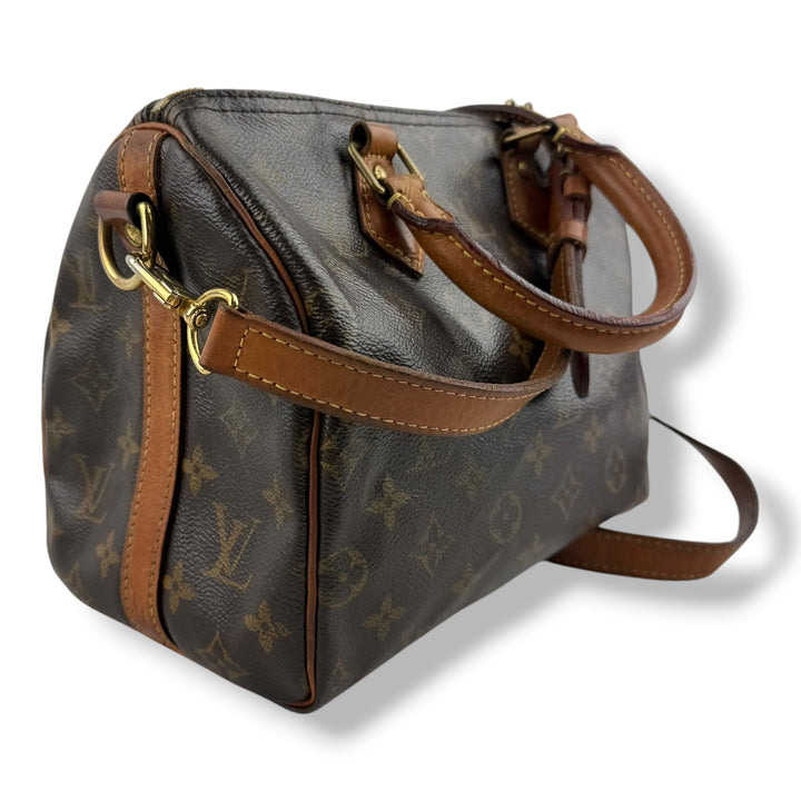 Louis Vuitton Brown Monogram Speedy Bandouliere 25 Handbag
