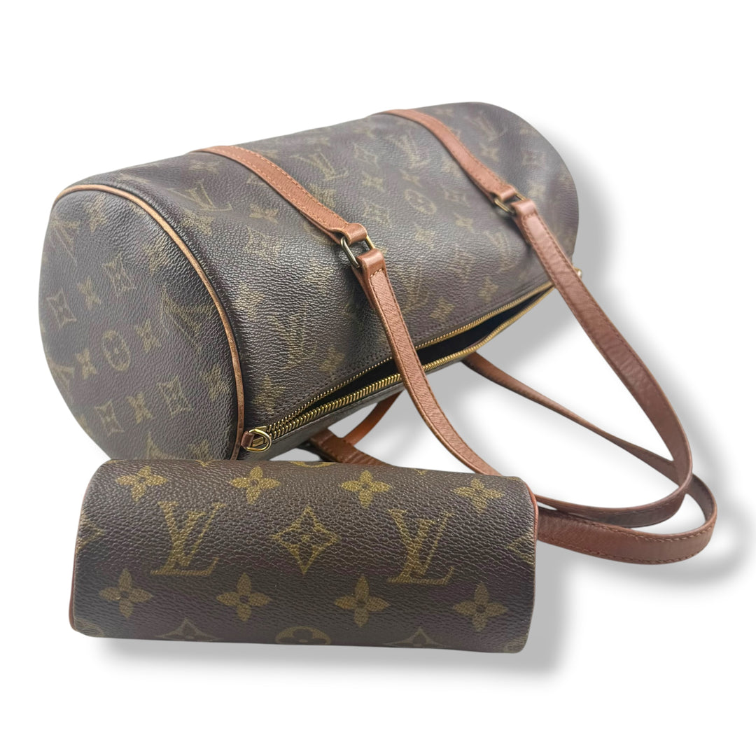 Louis Vuitton Vintage Brown Monogram Papillon 30 Handbag Set