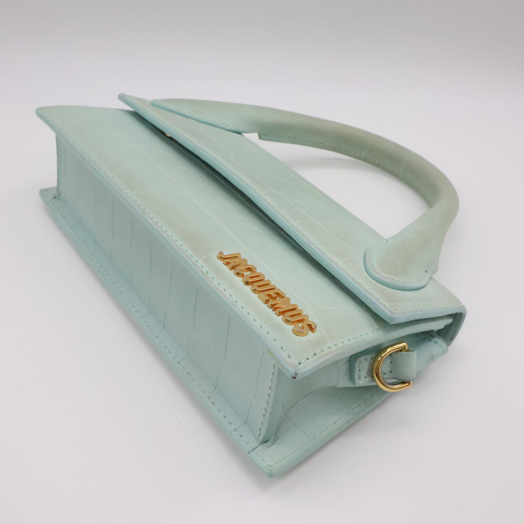 Jacquemus Le Chiquito Long Light Green Crossbody Handbag