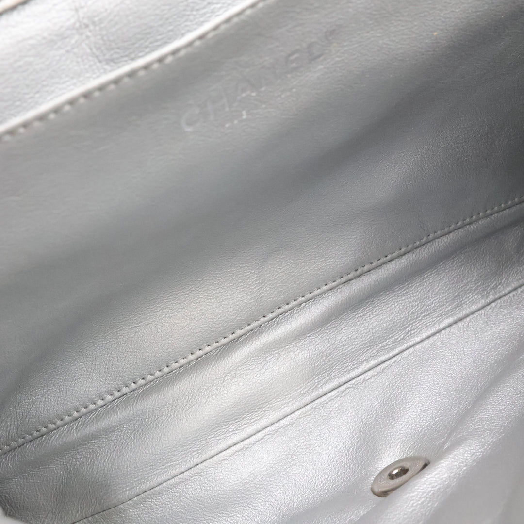 Chanel Lambskin Grey Timeless WOC Classic Flap Shoulder Bag