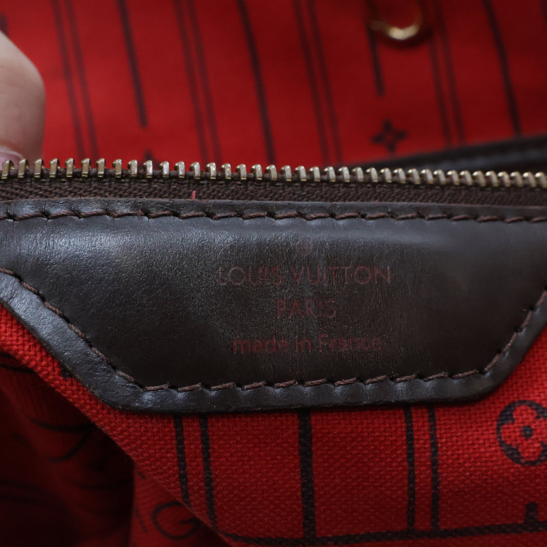 Louis Vuitton Brown Damier Neverfull MM Handbag