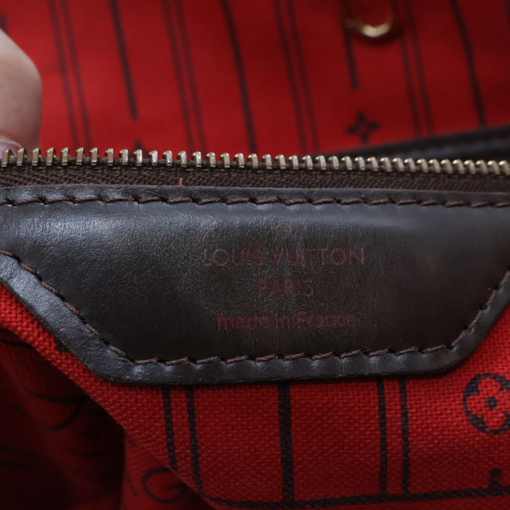Louis Vuitton Brown Damier Neverfull MM Handbag