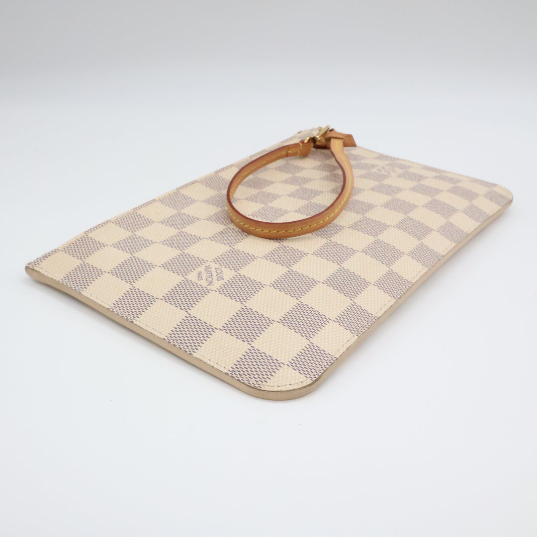 Louis Vuitton Damier Azur Neverfull MM Clutch Pouch
