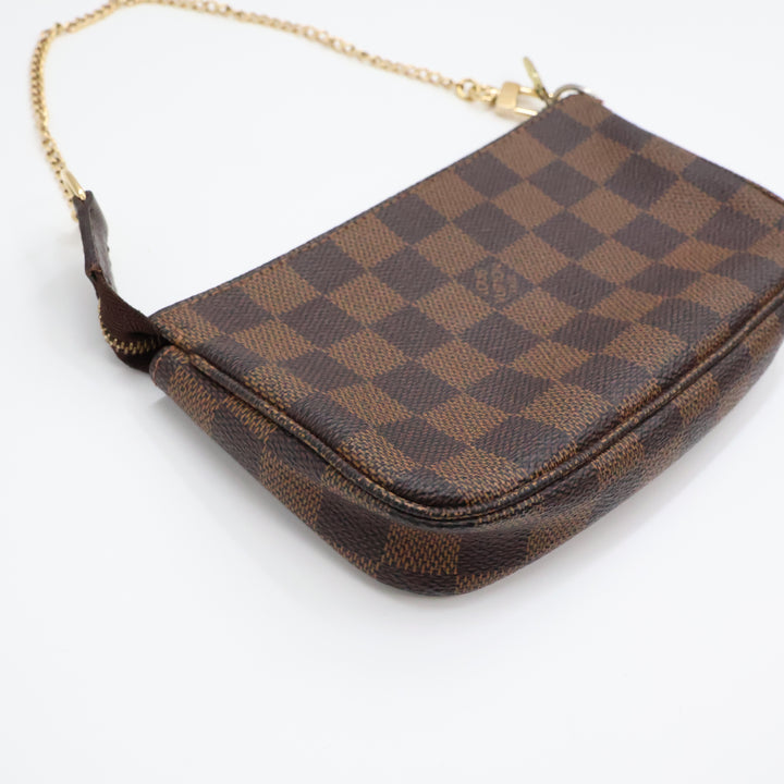 Louis Vuitton Medium Pochette Accessories Brown Damier Clutch Bag