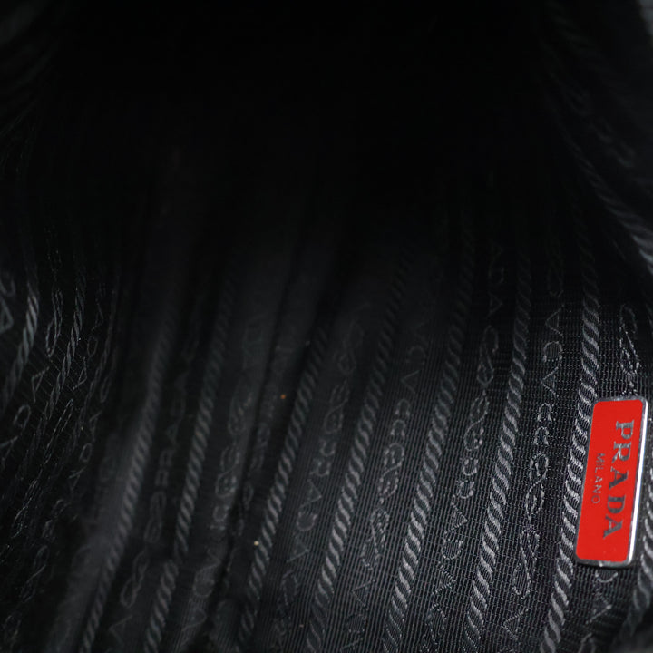Prada Black Nylon Re-Nylon Re-Edition 2000 Pochette Handbag