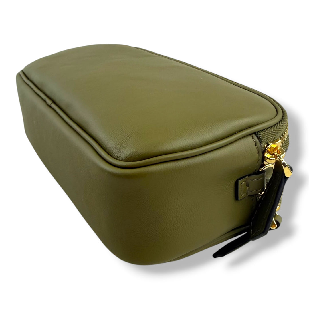 Fendi Khaki Easy 2 Baguette Chain Crossbody Bag
