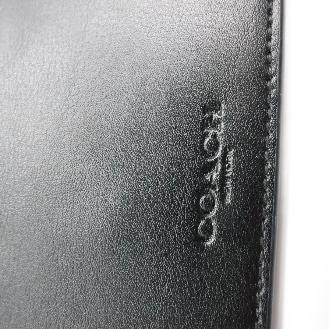 Coach Black Leather Clutch Handbag