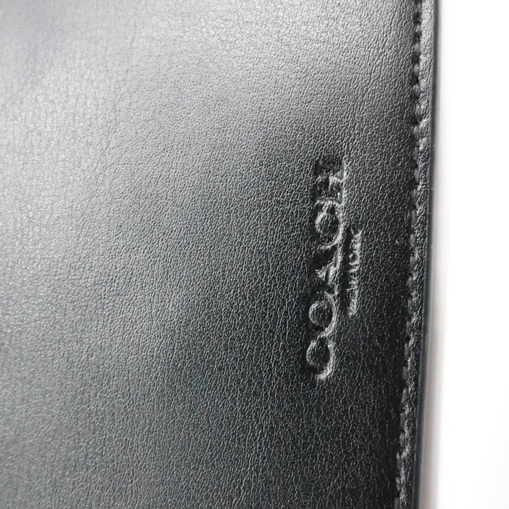 Coach Black Leather Clutch Handbag