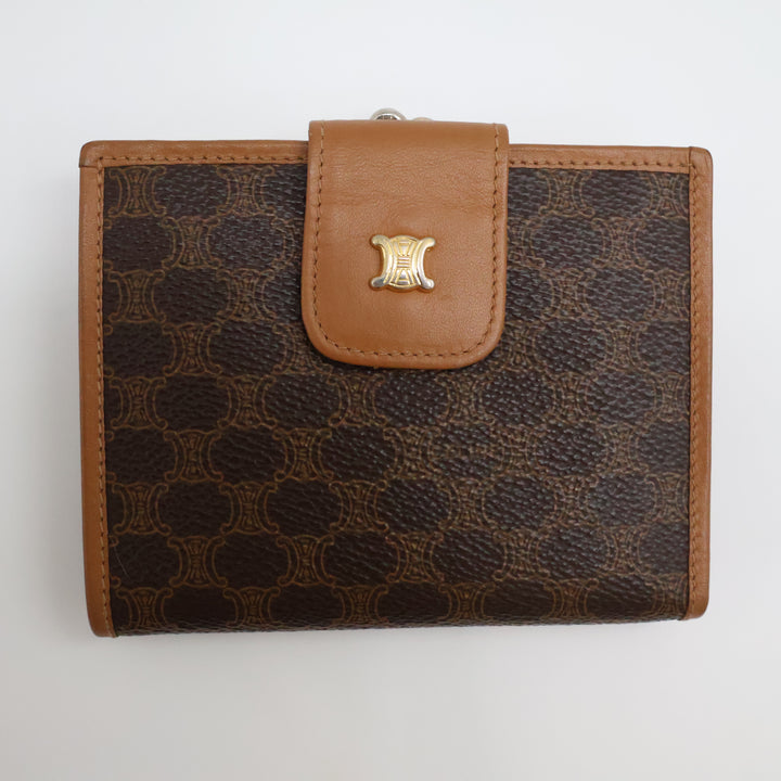 Celine Brown Canvas Bifold Wallet