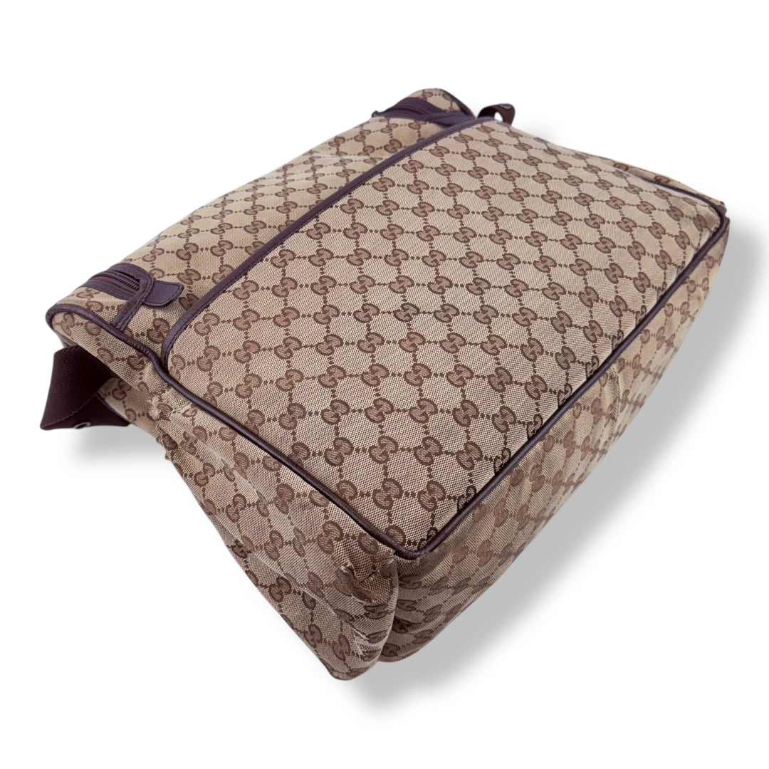 Gucci GG Canvas Beige Large Baby Changing Bag