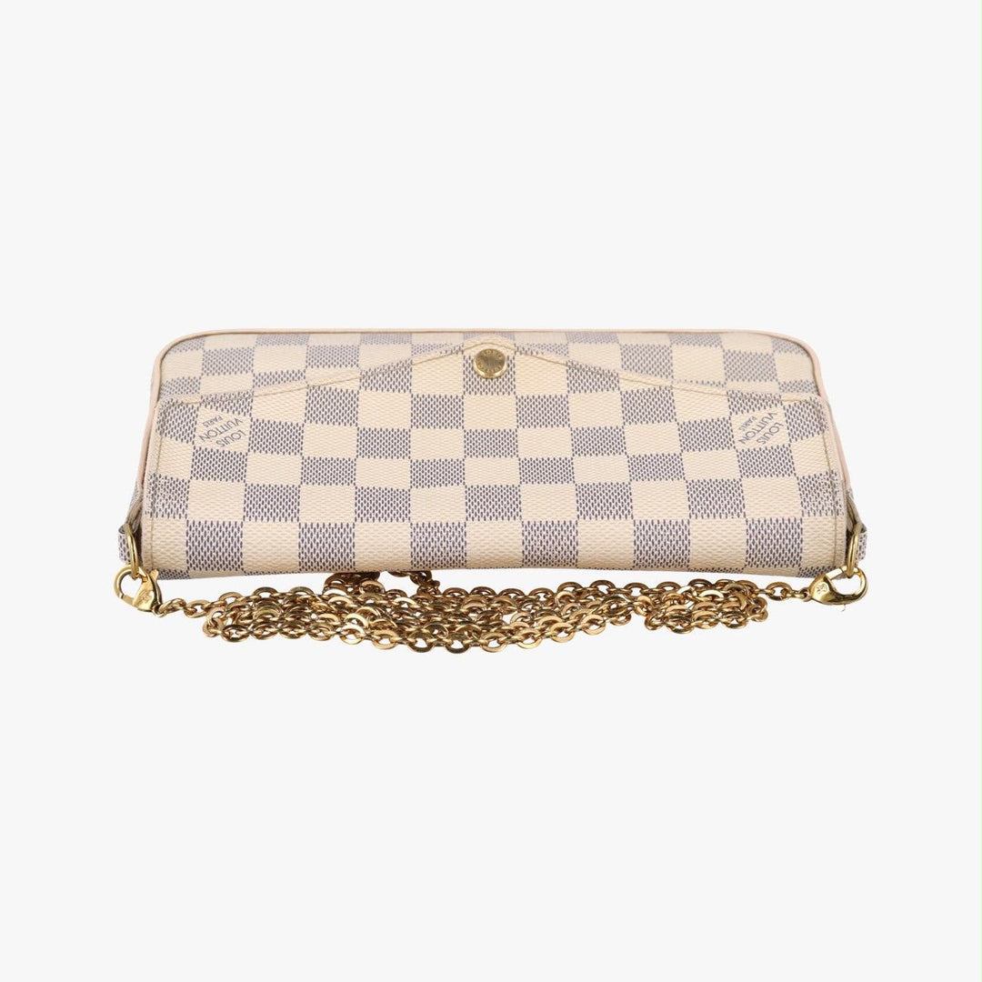 Louis Vuitton Felicie Pochette Damier Azur Handbag