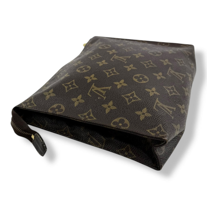 Louis Vuitton Vintage Brown Monogram Toiletry Pouch 26 Bag