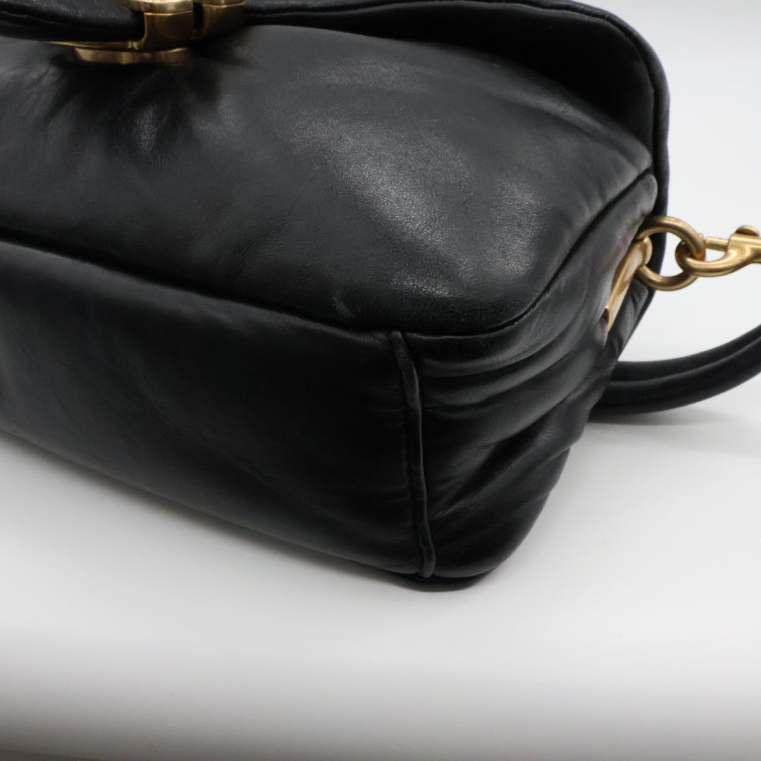 Coach Pillow Tabby 26 Black Leather Handbag