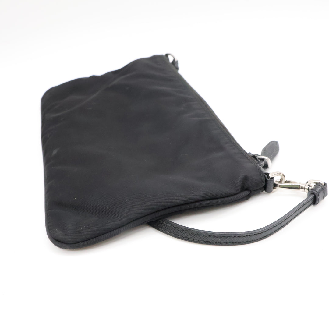 Prada Black Nylon Pochette Handbag