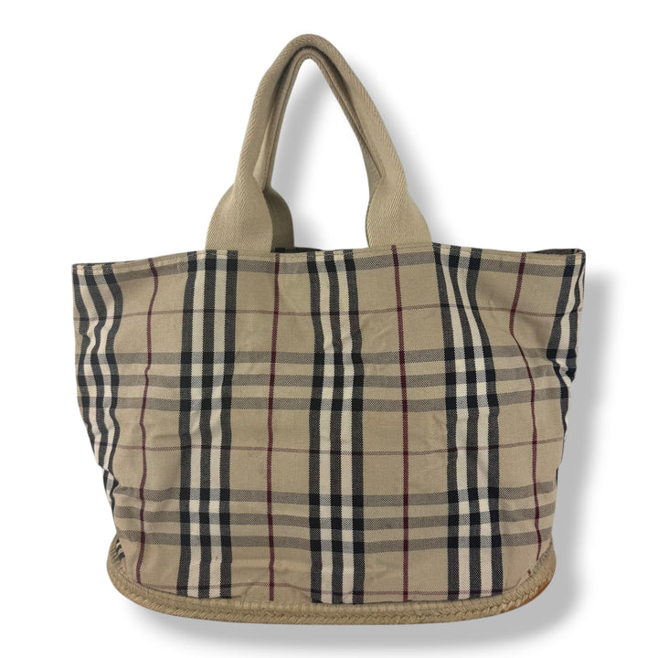 Burberry Cloth Vintage Check Tote Bag