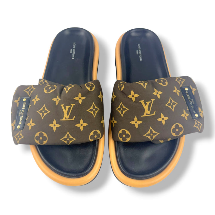 Louis Vuitton Pool Pillow Slides Brown Monogram UK 8 / EU 41