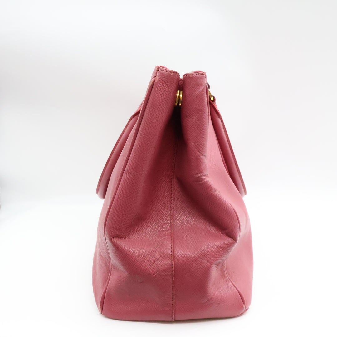 Prada Galleria Lux Saffiano Tote Pink Leather Handbag