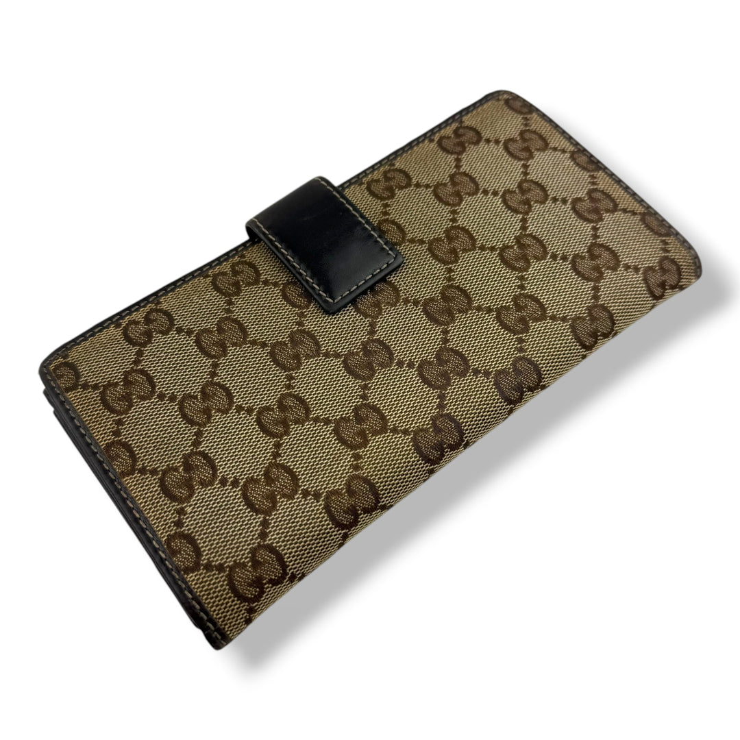 Gucci GG Beige/Brown Monogram Femme Bifold Purse