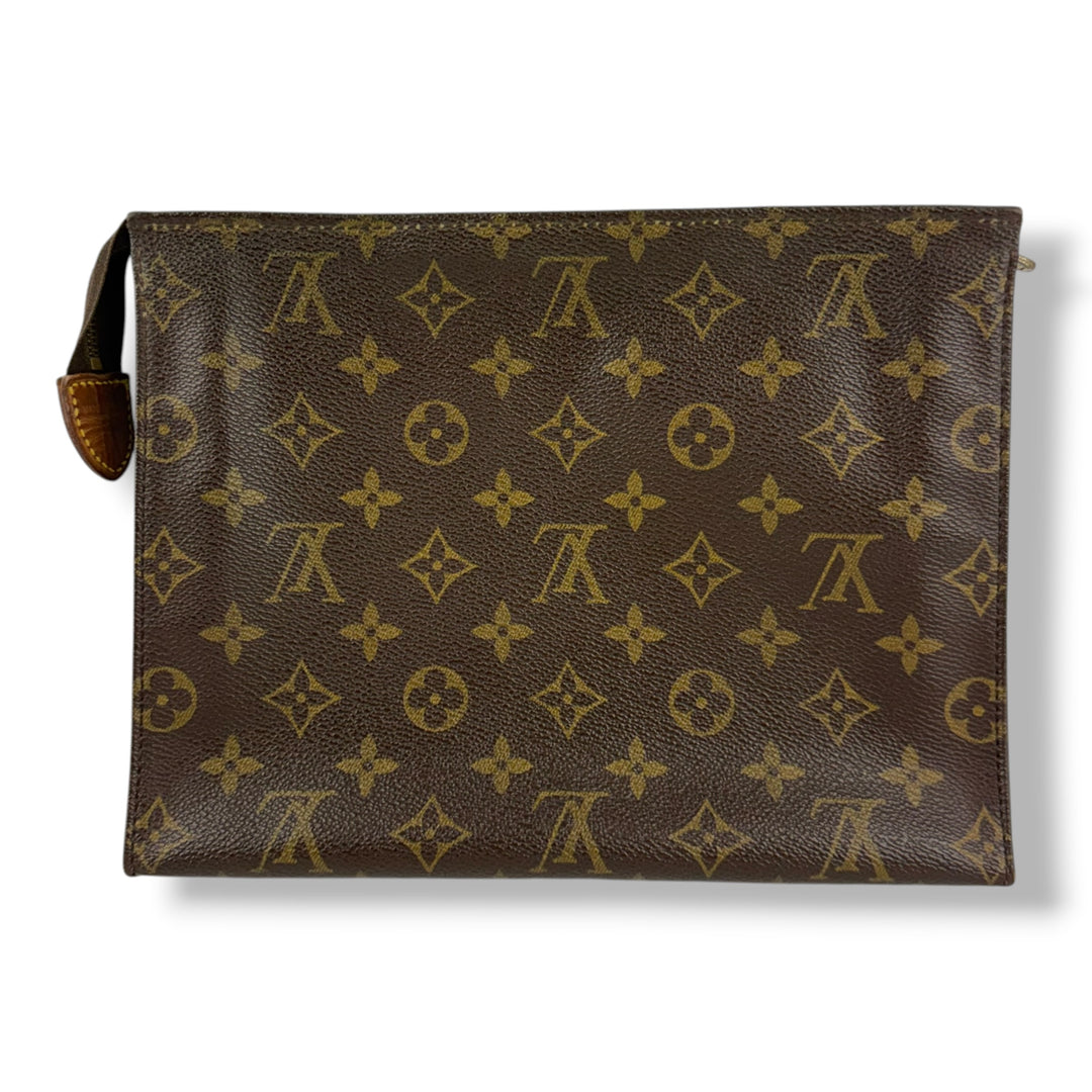 Louis Vuitton Vintage Brown Monogram Toiletry Pouch 26 Bag