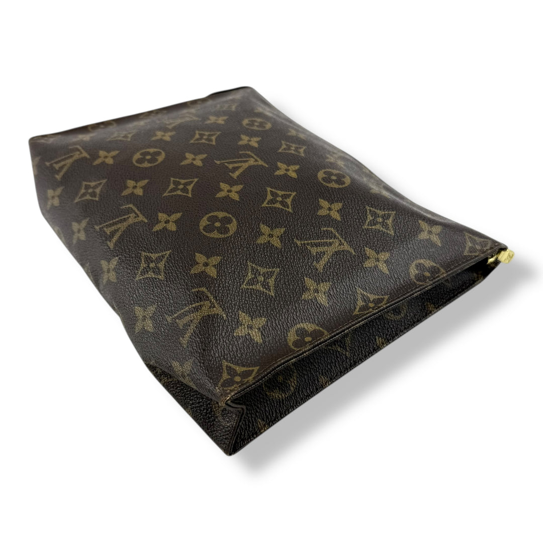 Louis Vuitton Vintage Brown Monogram Toiletry Pouch 26 Bag