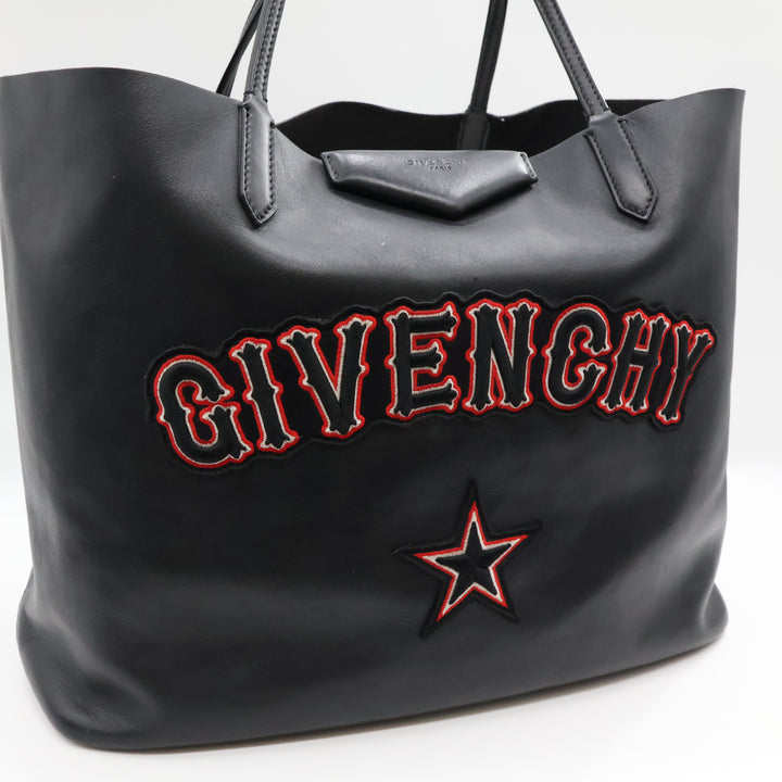 Givenchy Black Calfskin Leather Antigona Gothic Large Tote Handbag