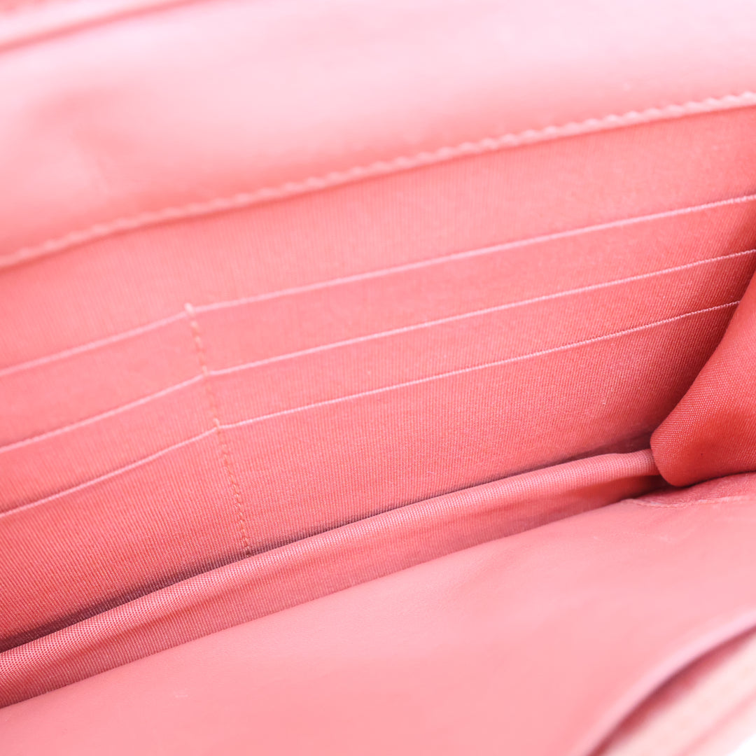 Chanel Coral Pink Lambskin Boy WOC Handbag