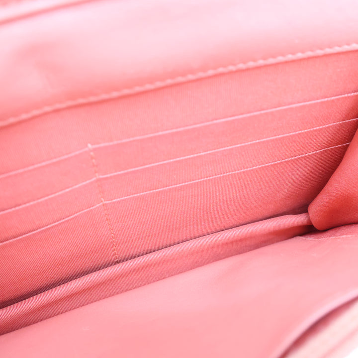 Chanel Coral Pink Lambskin Boy WOC Handbag