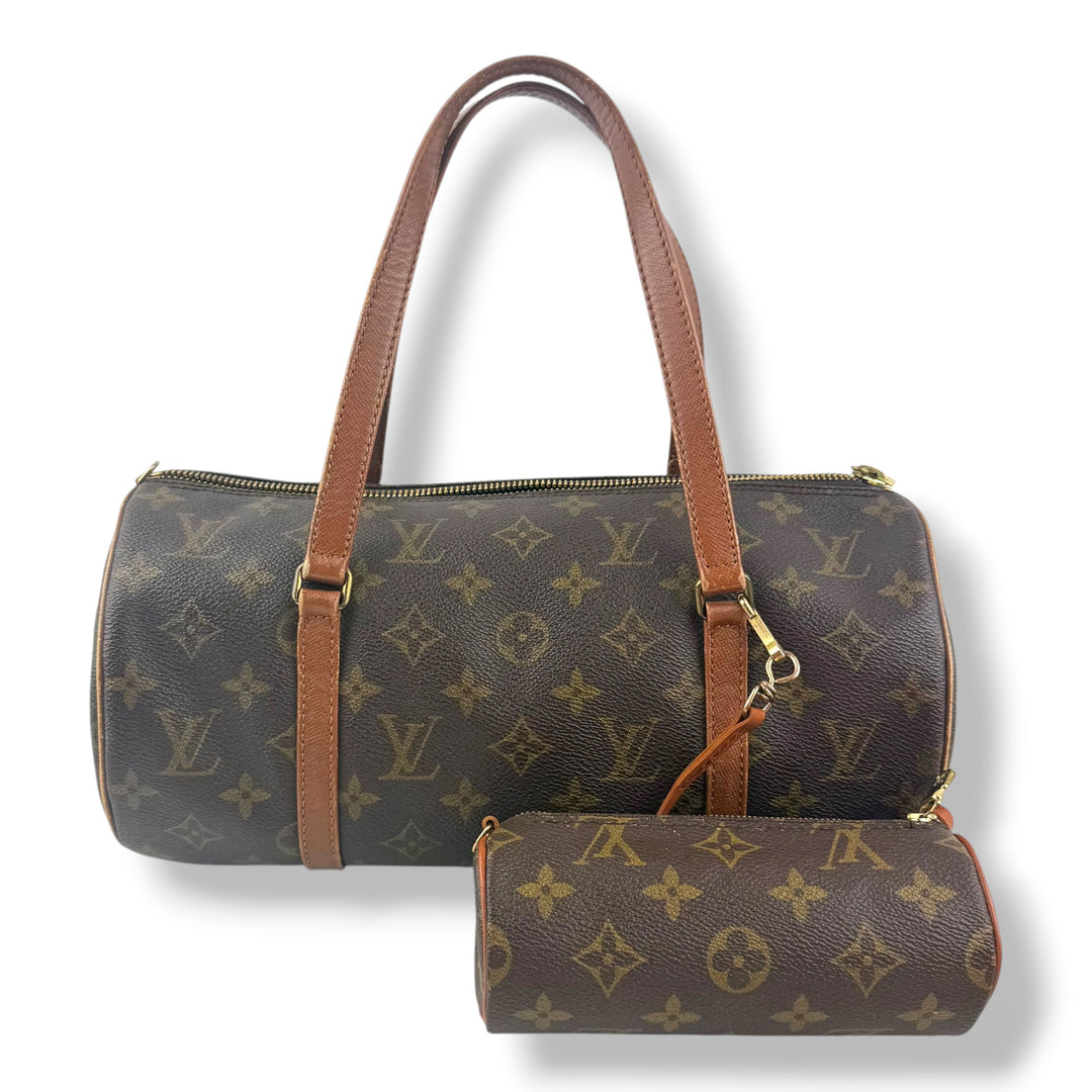 Louis Vuitton Vintage Brown Monogram Papillon 30 Handbag Set