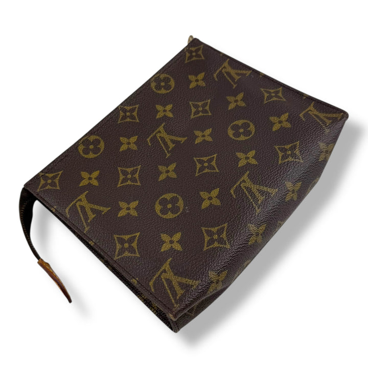 Louis Vuitton Vintage Brown Monogram Toiletry Pouch 19 Bag