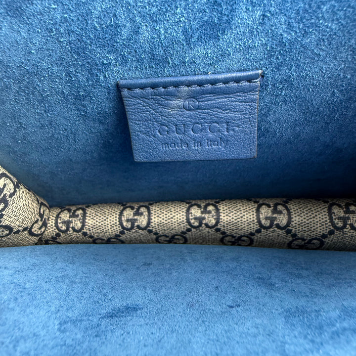 Gucci GG Dionysus Beige Blue Bloom Mini Handbag
