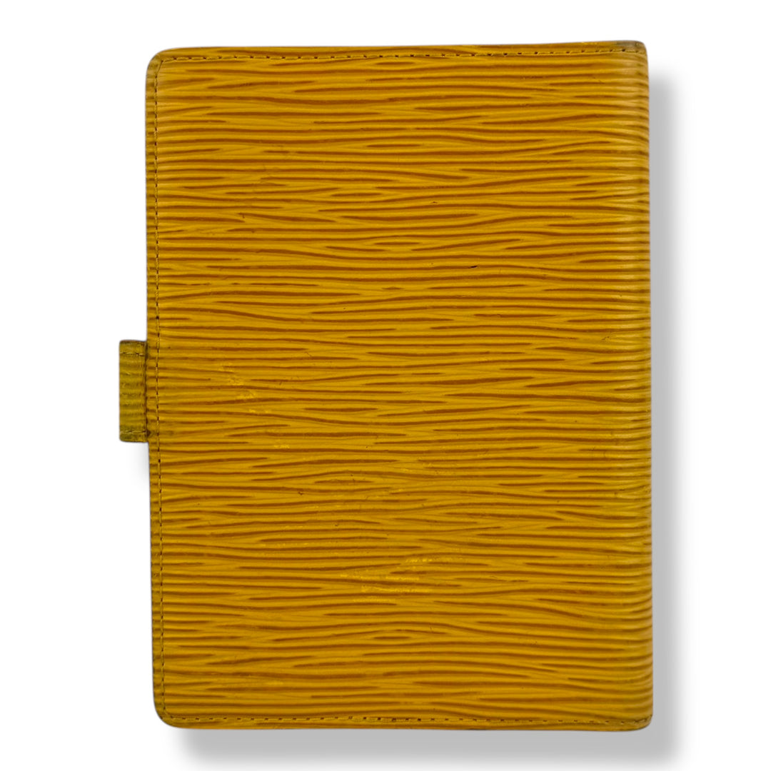 Louis Vuitton Yellow Epi PM Ring Agenda Wallet