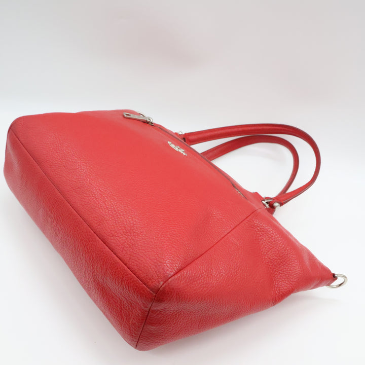 Coach Red Leather Prairie Satchel Handbag