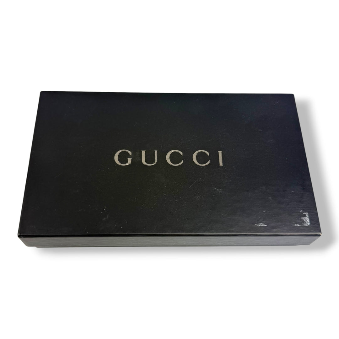 Gucci GG Black Canvas Long Bifold Wallet