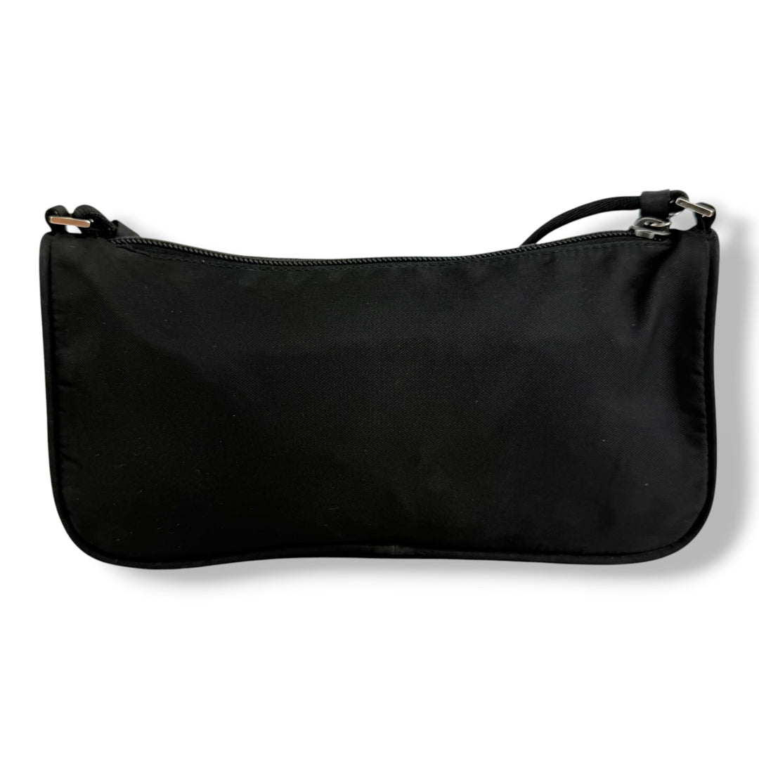 Prada Black Nylon Pochette Handbag