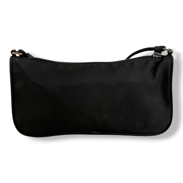 Prada Black Nylon Pochette Handbag