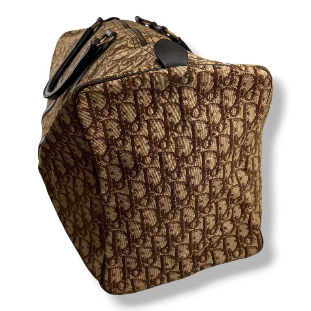 Christian Dior Boston Monogram Oblique Beige/Navy Handbag