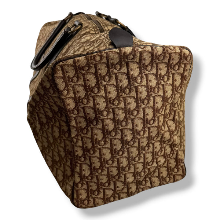 Christian Dior Boston Monogram Oblique Beige/Navy Handbag