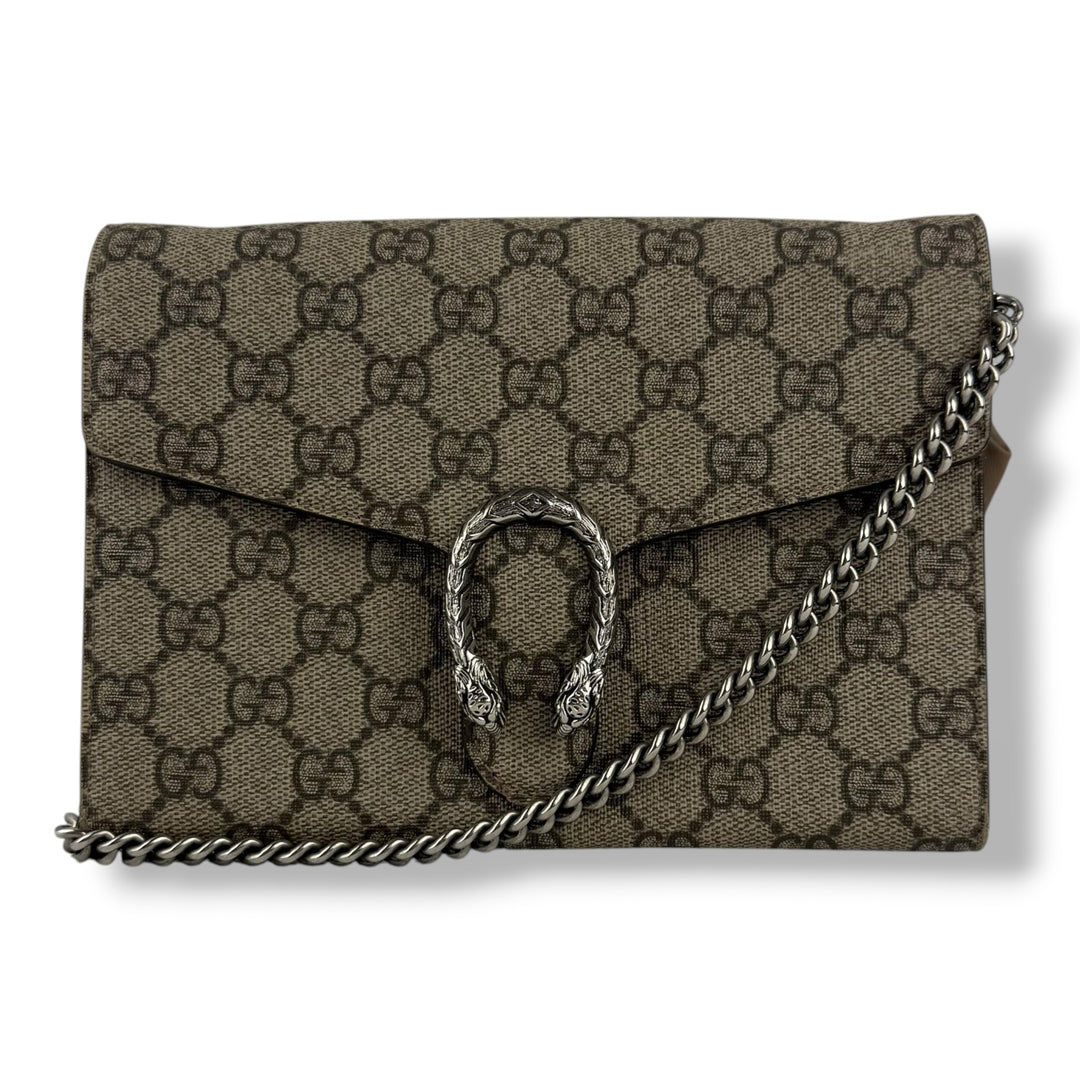 Gucci GG Dionysus Beige Wallet on chain Handbag