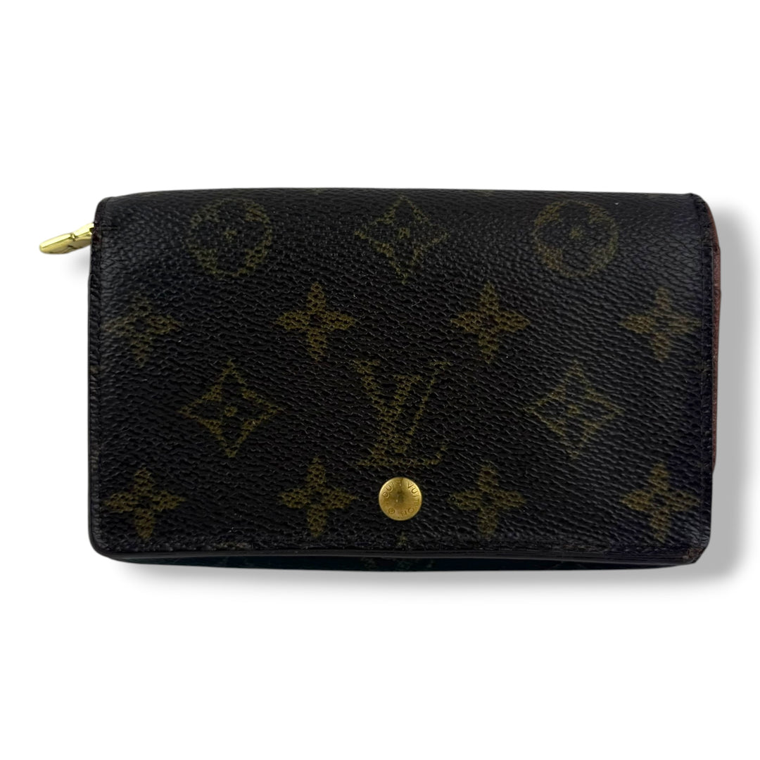 Louis Vuitton Vintage Brown Monogram Zippy Clip Purse 7778
