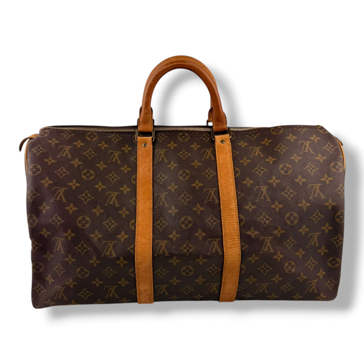 Louis Vuitton Vintage Brown Monogram 50 Keepall Duffle Bag
