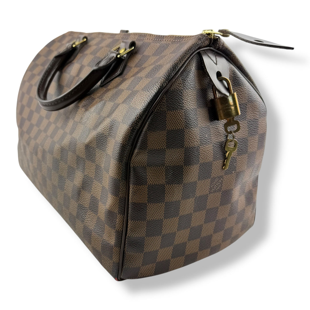 Louis Vuitton Brown Damier Speedy 35 Handbag