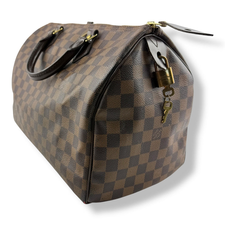 Louis Vuitton Brown Damier Speedy 35 Handbag