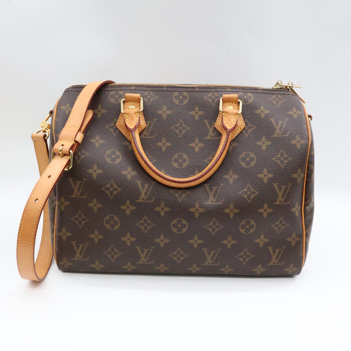Louis Vuitton Brown Monogram Speedy Bandouliere 30 Handbag