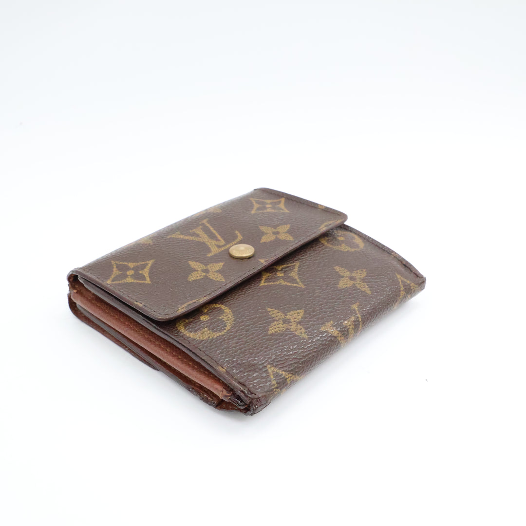 Louis Vuitton Vintage Brown Monogram Compact Bifold Wallet Purse