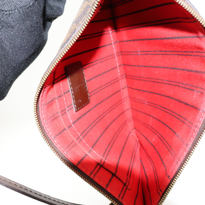 Louis Vuitton Damier Ebene Neverfull MM Clutch Pouch